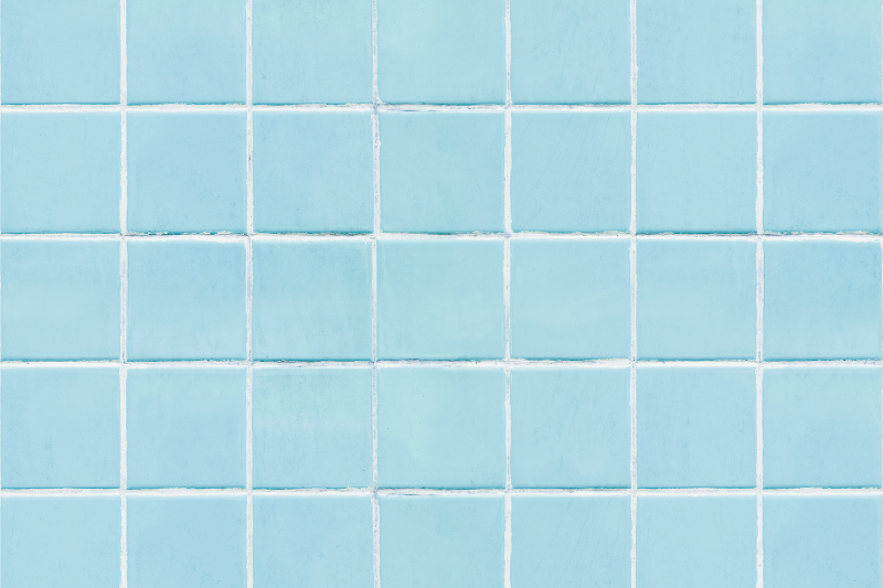 Azure tile simulation tile vinyl rug - TenStickers