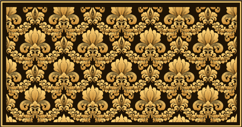 Baroque Ornamentation texture vinyl rug - TenStickers