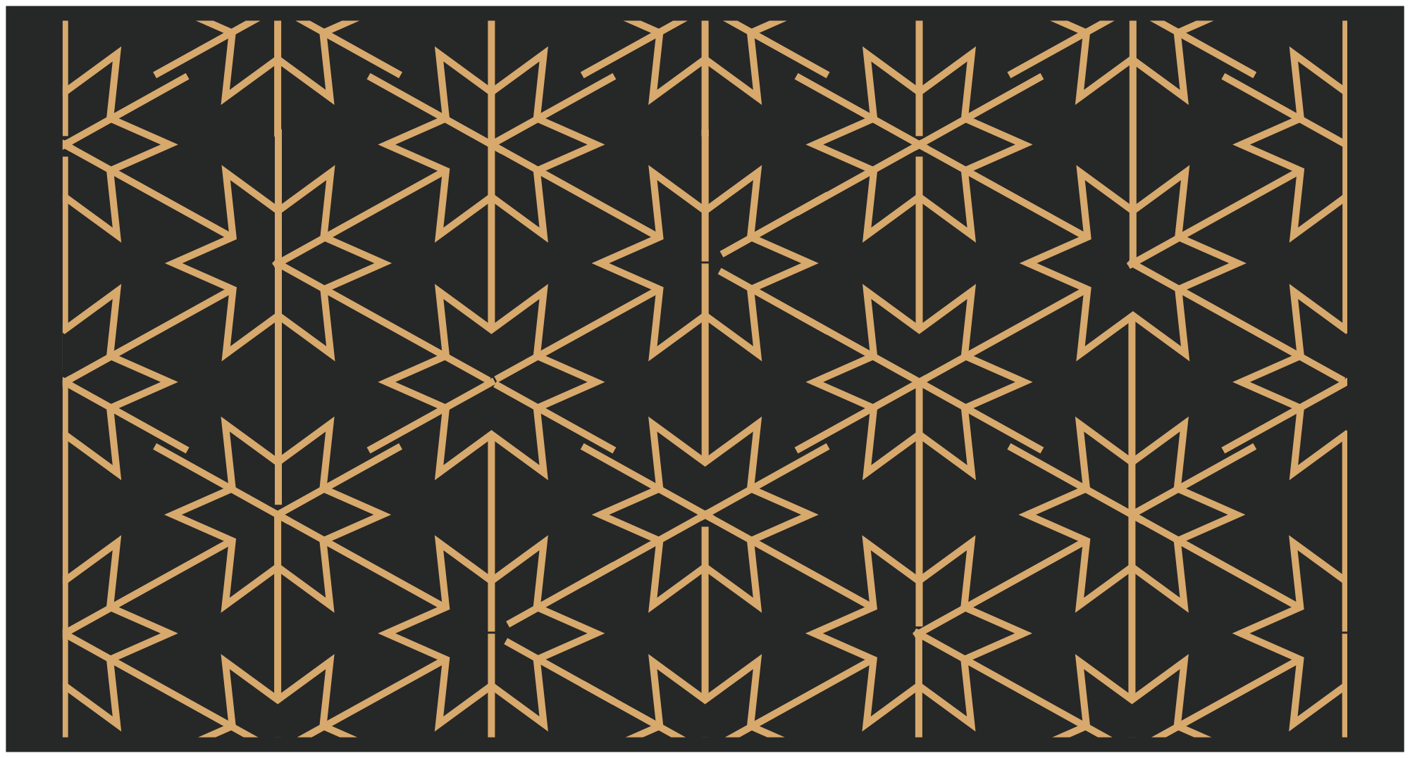 Geometric vinyl rug in geometric starburst design - TenStickers
