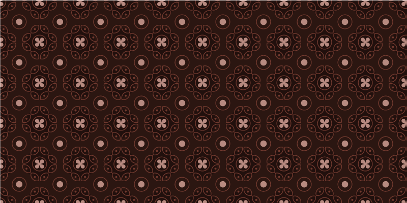 Mosaic vinyl rug with circular mosaic patterns - TenStickers