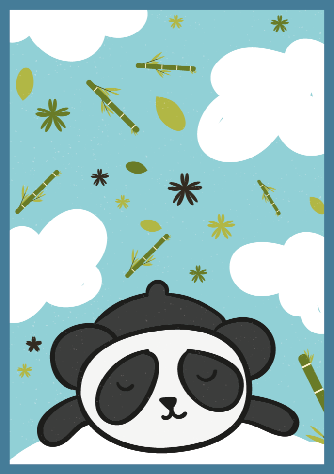 Panda Dreamscape kids vinyl rug - TenStickers