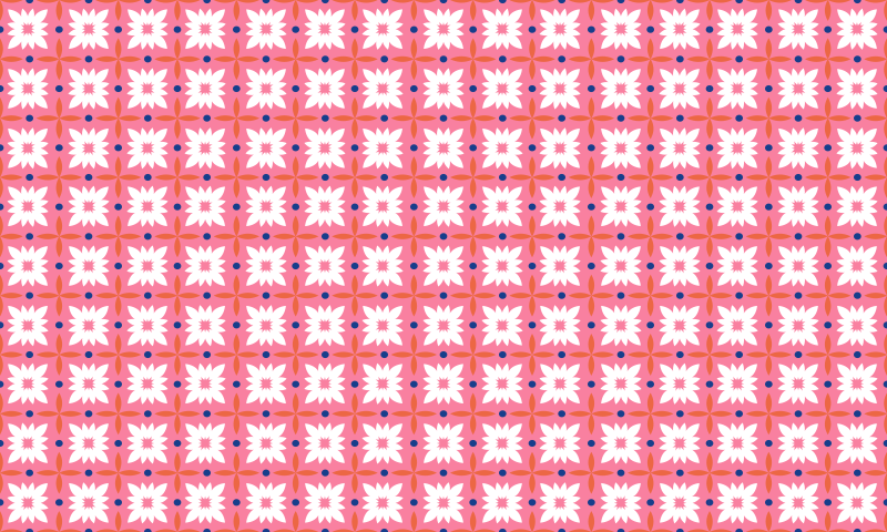 Floral vinyl rug with floral pattern surface - TenStickers