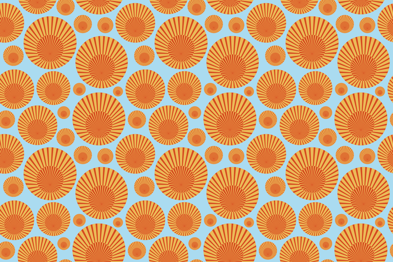 Geometric vinyl rug geometric sunburst - TenStickers