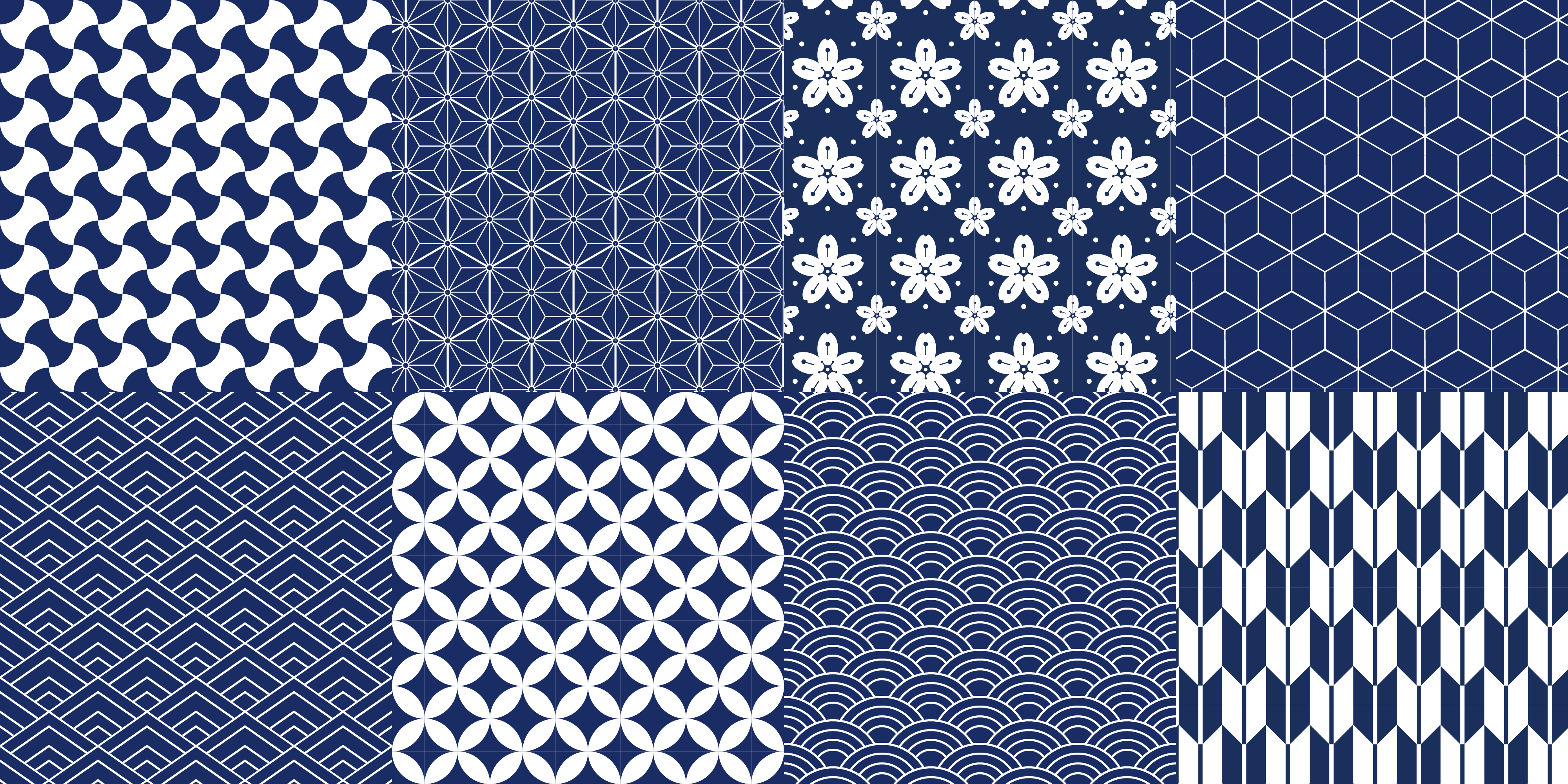 Geometric vinyl rug geometric tile set - TenStickers