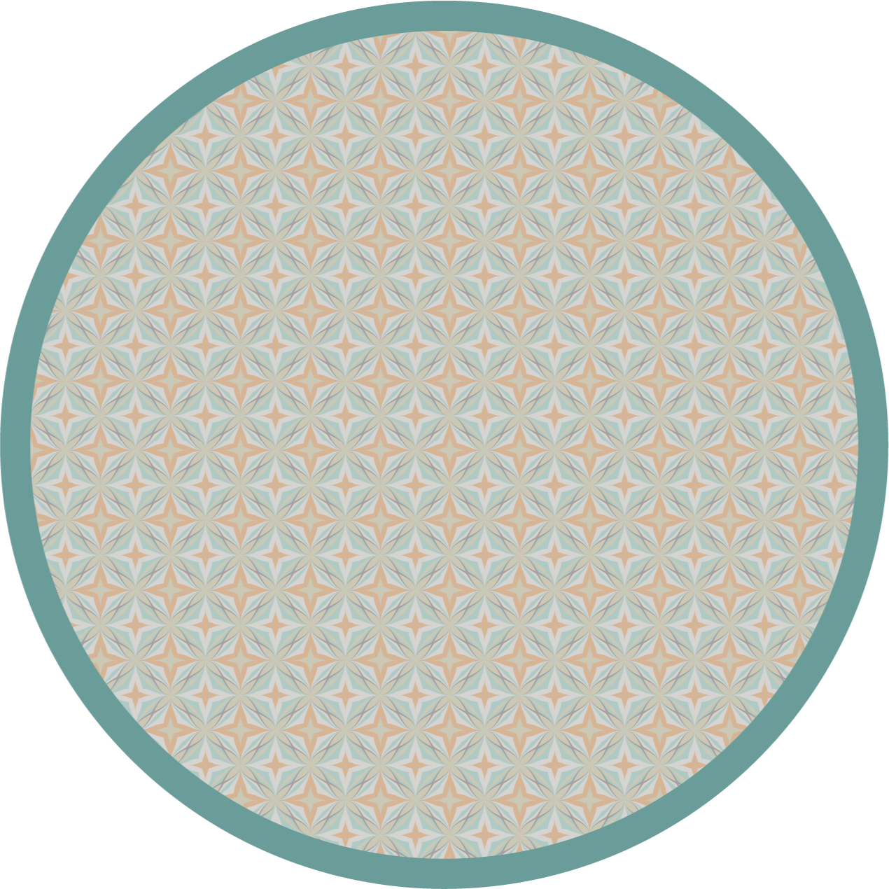 Mosaic vinyl rug mosaic pattern circle - TenStickers