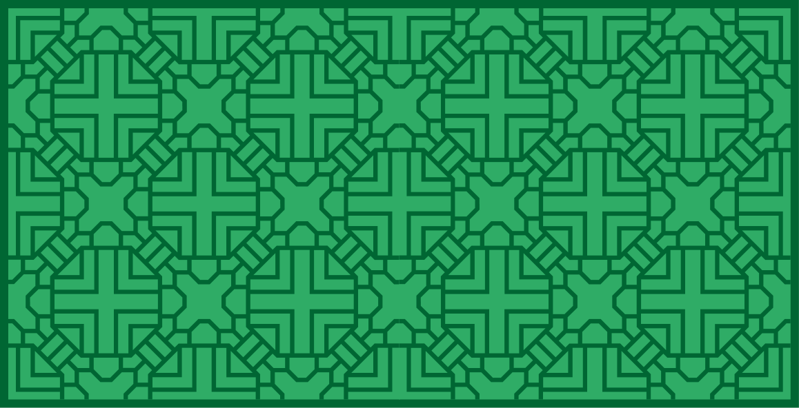 Geometric vinyl rug in green geometric pattern - TenStickers