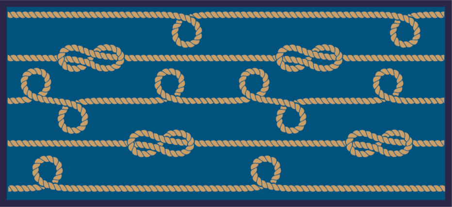 Nautical Knots Pattern texture vinyl rug - TenStickers