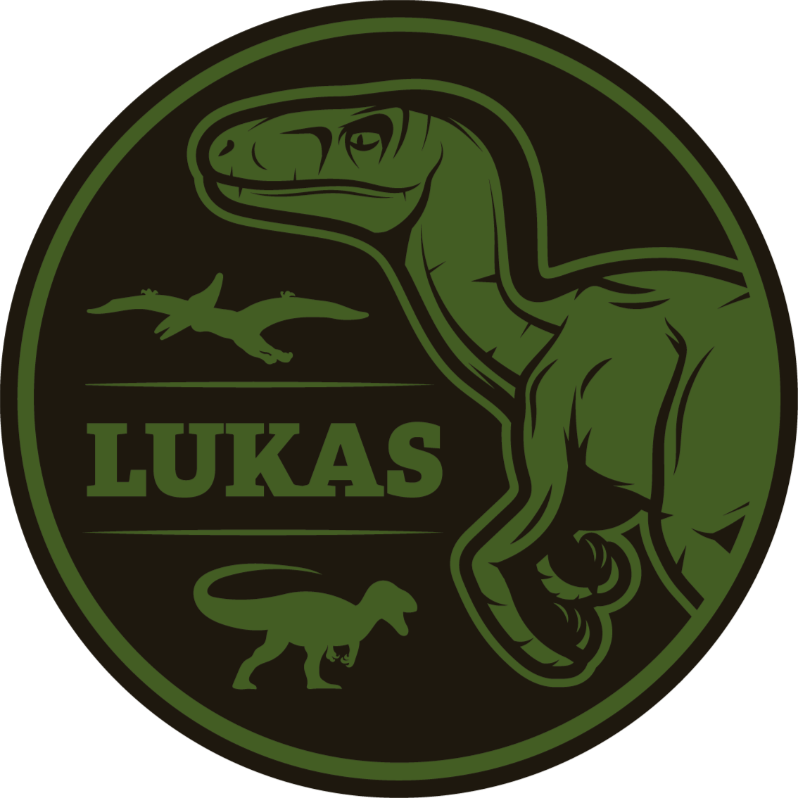 Personalized Dinosaur custom vinyl rug - TenStickers