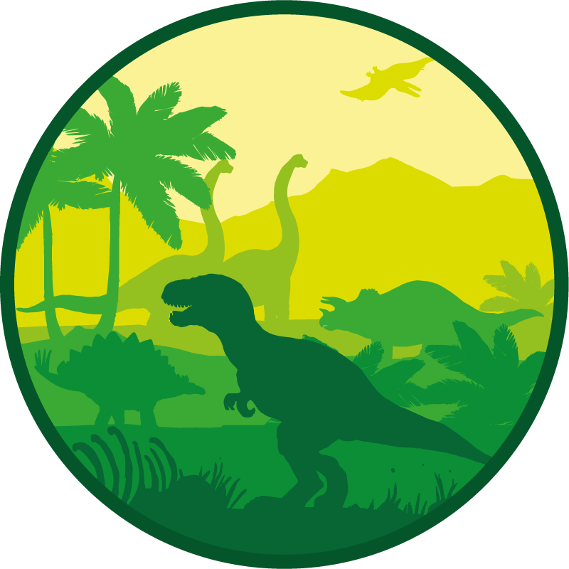 Dinosaur Adventure Scene nursery vinyl rug - TenStickers