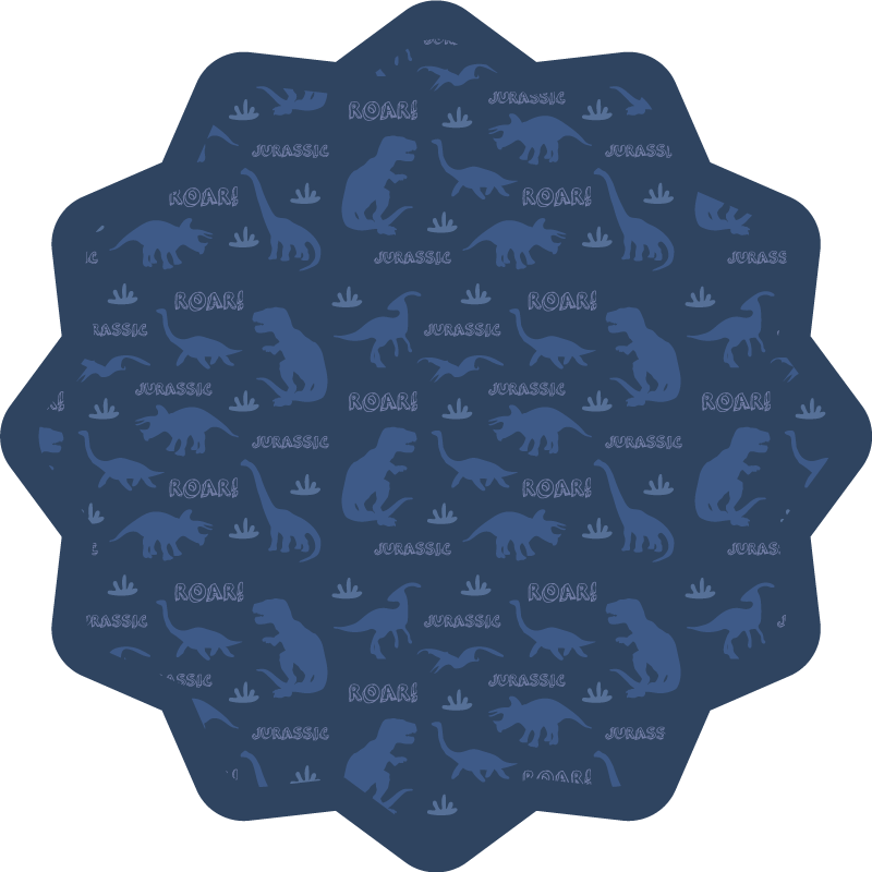 Dinosaur Outlines kids vinyl rug - TenStickers