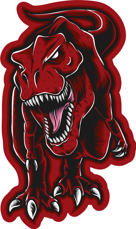 Ferocious Dinosaur animal vinyl rug - TenStickers