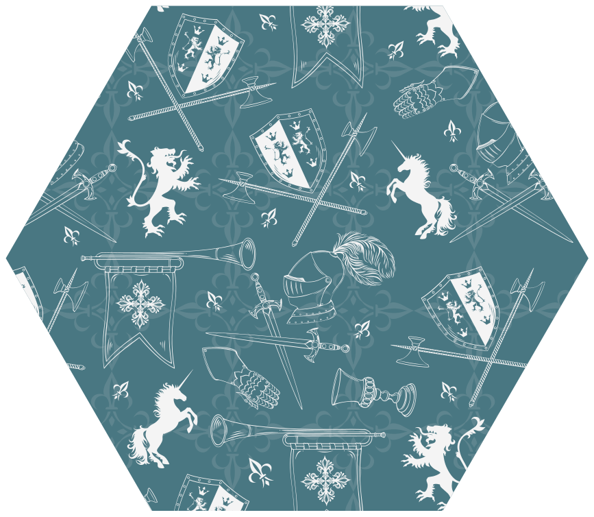 Medieval Chivalry gaming vinyl rug - TenStickers