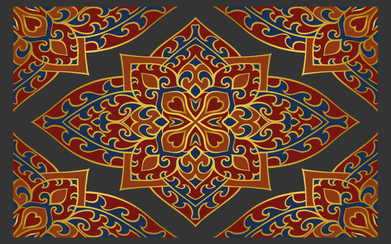 Mandala vinyl rug with intricate mandala design - TenStickers