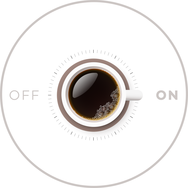 Caffeine Toggle custom vinyl rug - TenStickers
