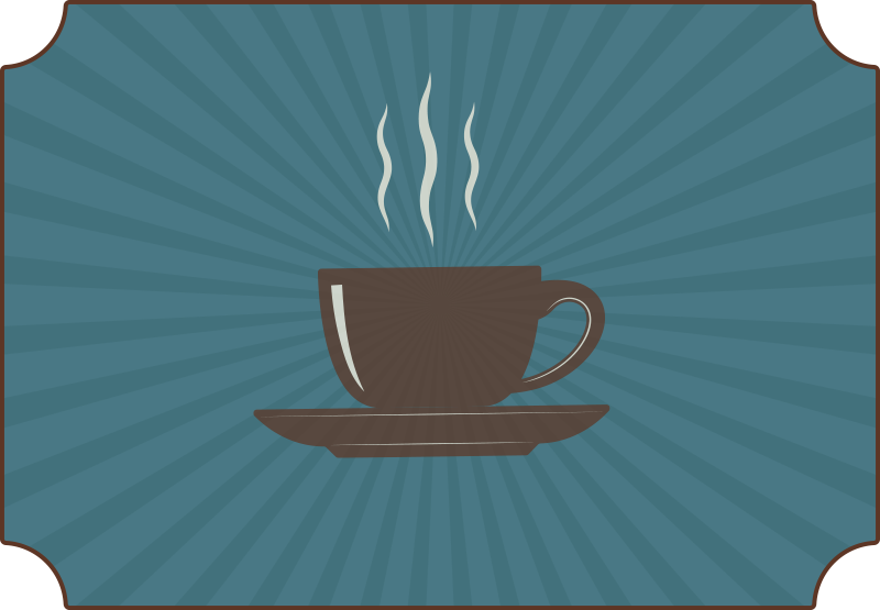 Steaming Coffee custom vinyl rug - TenStickers