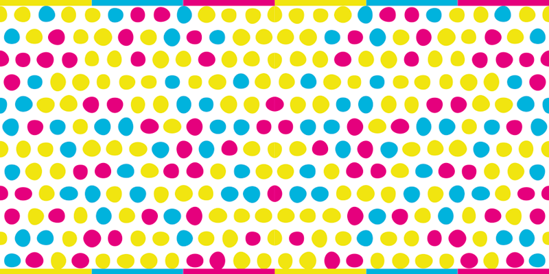 Coloured Dots geometric vinyl rugs - TenStickers