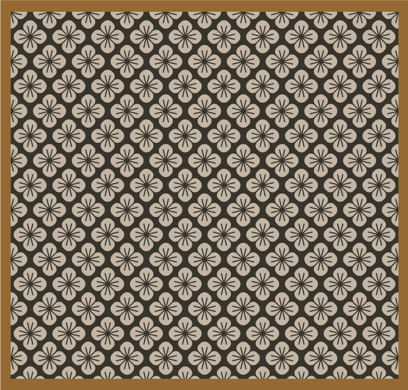 Geometric vinyl rug floral geometric design - TenStickers