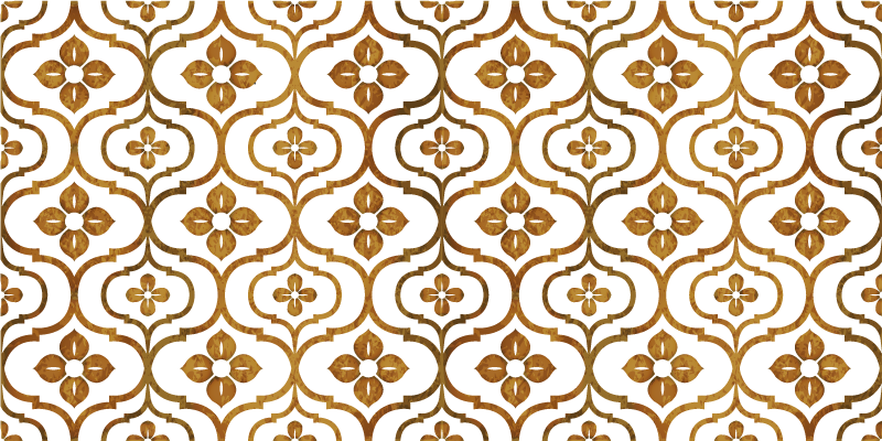 Ornamental tile pattern tile vinyl rug - TenStickers