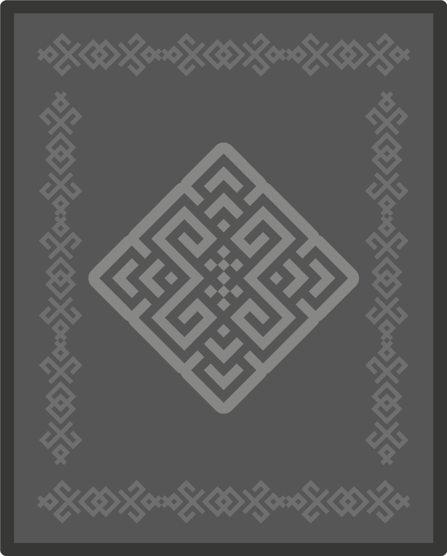 Intricate Geometric Pattern grey vinyl rug - TenStickers