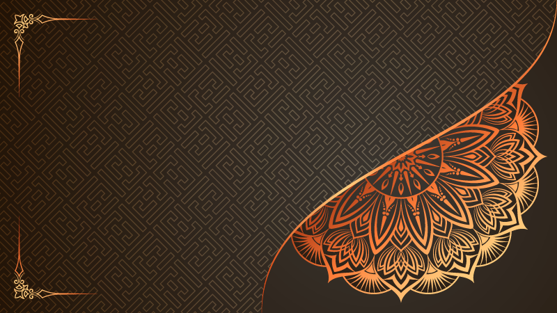 Mandala vinyl rug with corner mandala design - TenStickers