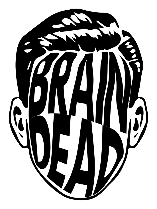 brain dead text vinyl rug - TenStickers