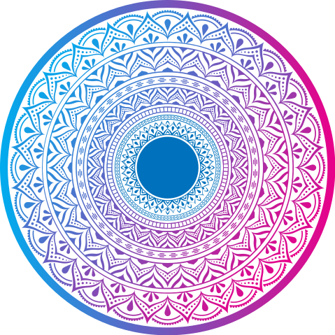 Mandala vinyl rug mandala circular design - TenStickers