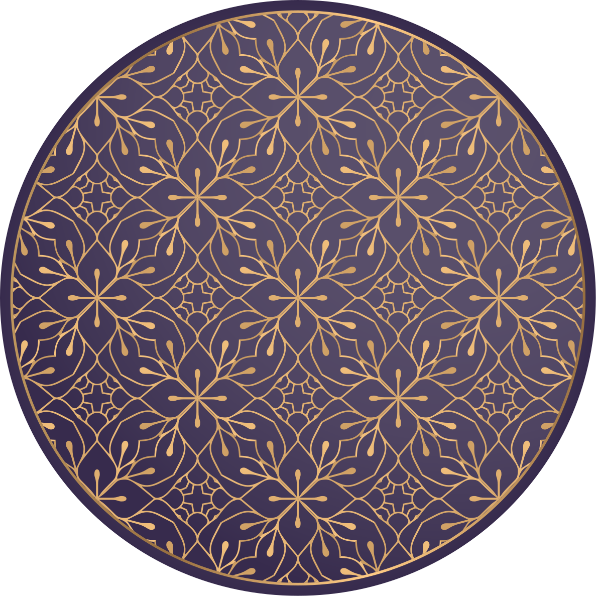 Mandala vinyl rug floral elegance - TenStickers