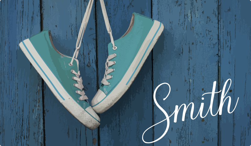 Sneakers Personalization texture vinyl rug - TenStickers