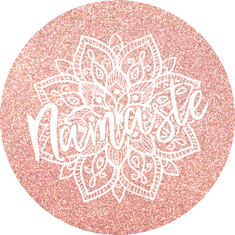 Mandala vinyl rug with namaste design - TenStickers