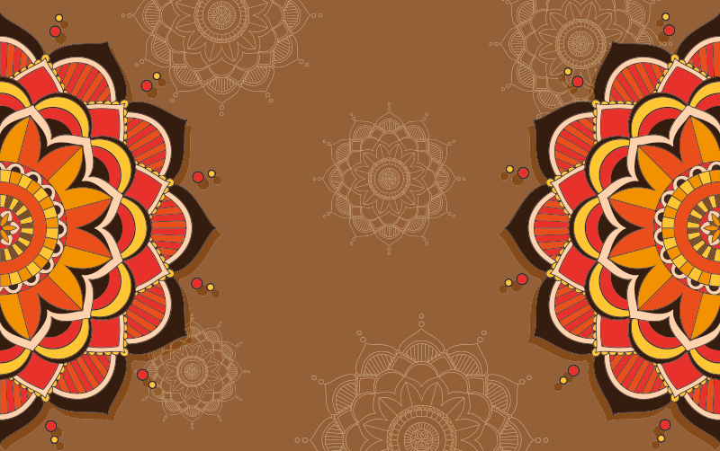 Mandala vinyl rug mandala decoration - TenStickers