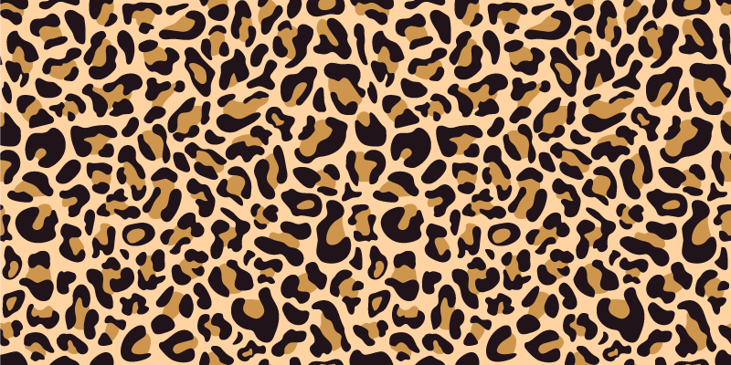 Leopard print animal print vinyl rug - TenStickers