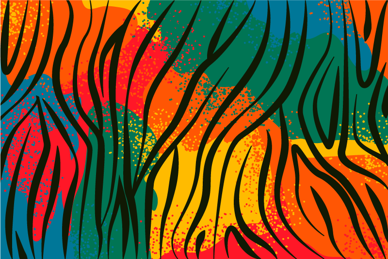Nature vinyl rug in vibrant nature design - TenStickers
