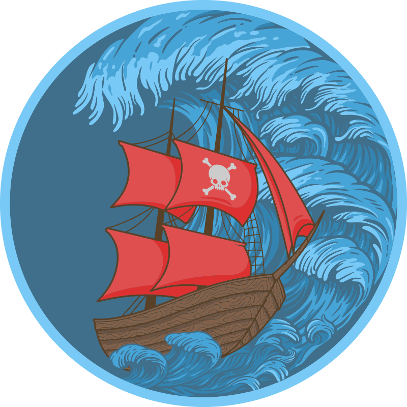 Pirate Playtime gaming vinyl rug - TenStickers