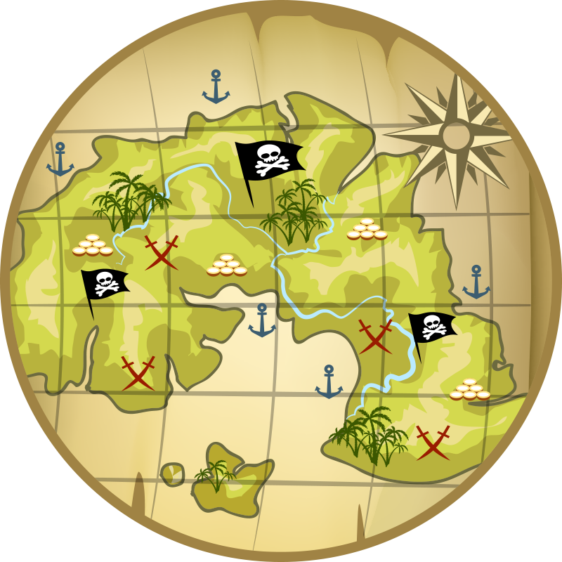 Treasure Hunt Adventure gaming vinyl rug - TenStickers