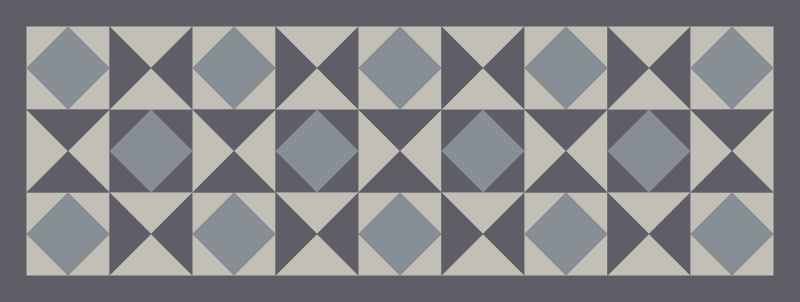 Geometric vinyl rug showcasing geometric shapes - TenStickers
