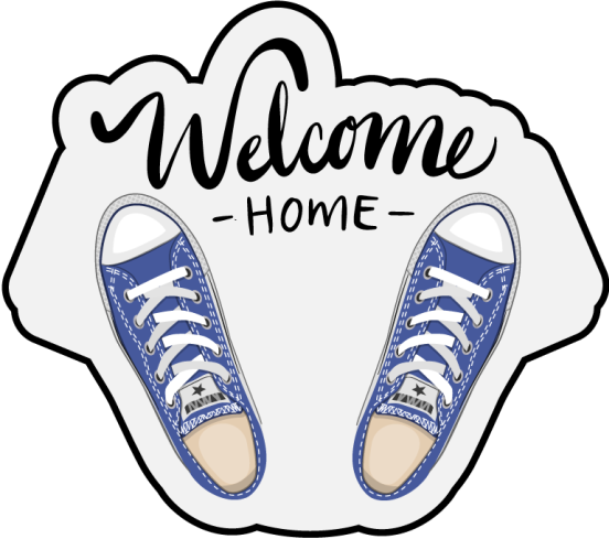 Welcome Footwear custom vinyl rug - TenStickers