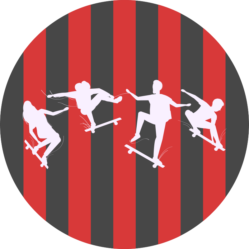 Fencing Silhouettes gaming vinyl rug - TenStickers