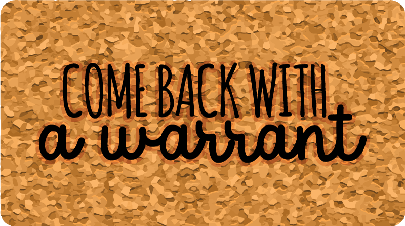 Come Back Warrant custom vinyl rug - TenStickers