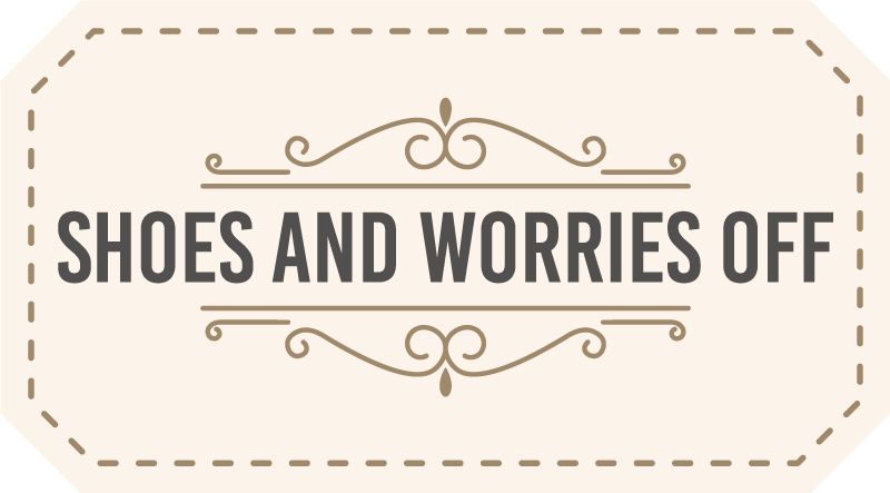 Shoes Worries Off custom vinyl rug - TenStickers