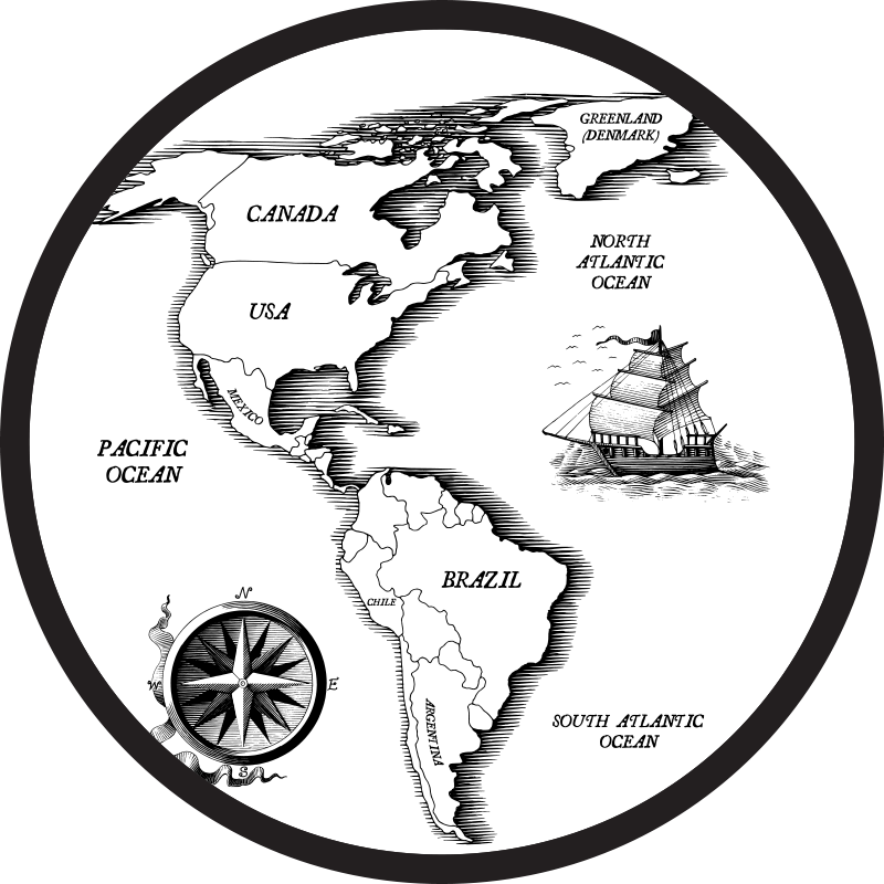 Cartographic Elegance world map vinyl rug - TenStickers