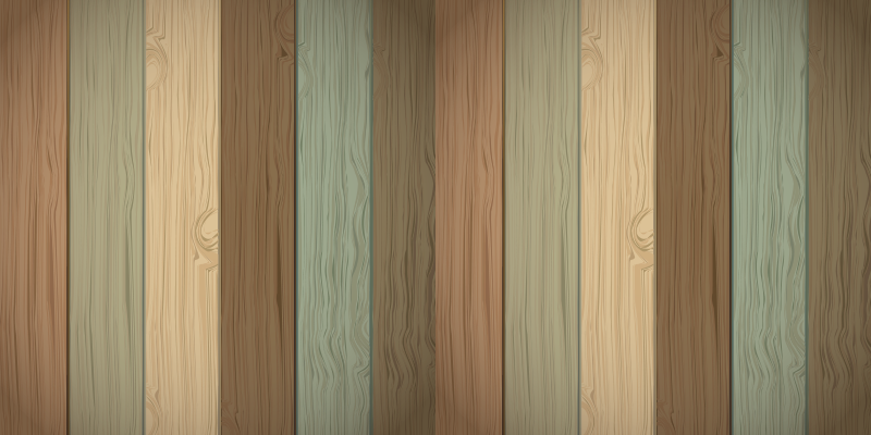 Multicolored Planks wood effect vinyl rug - TenStickers