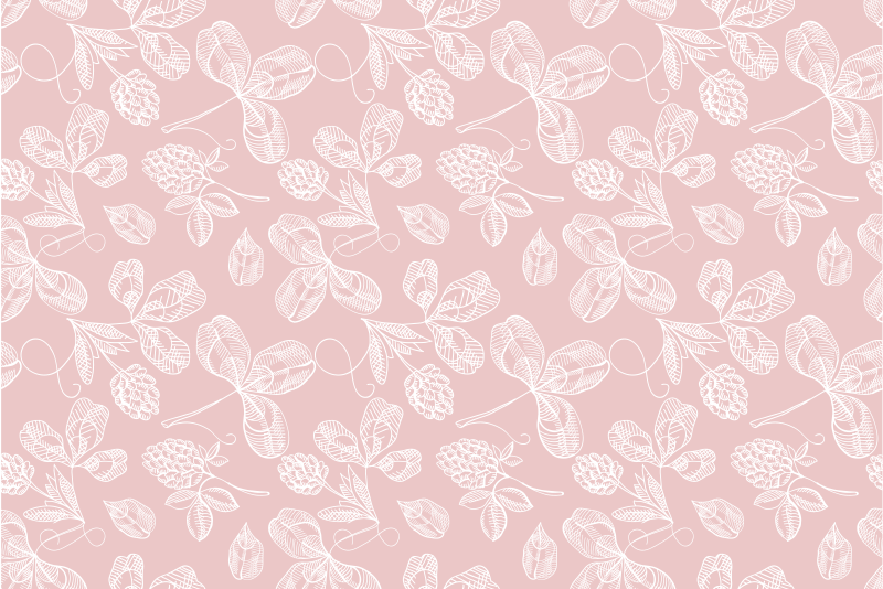 Botanical Sketches floral vinyl rug - TenStickers