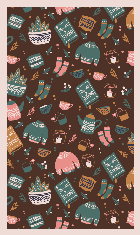 Cozy living essentials teenage bedroom vinyl rug - TenStickers