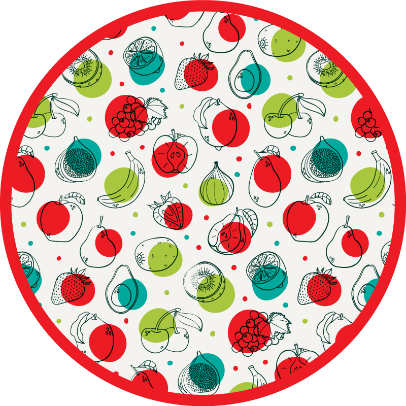 Fruit simple motif kitchen vinyl rug - TenStickers