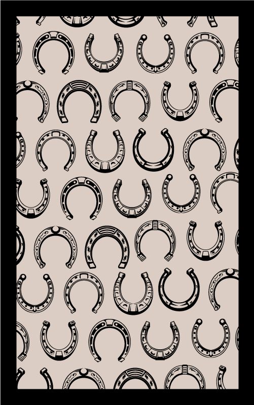 Horseshoe Pattern mosaic vinyl rug - TenStickers