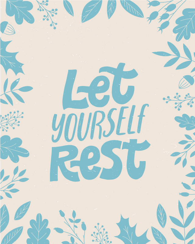 Let Yourself Rest custom vinyl rug - TenStickers