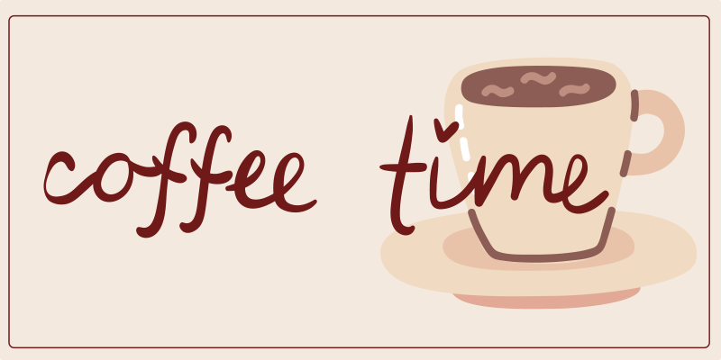 Coffee time cup kitchen vinyl rug - TenStickers
