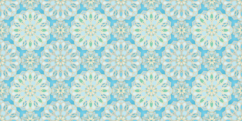 Dreamy stained glass tile carpet - TenStickers