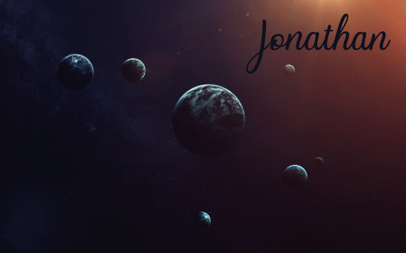 Celestial design with name teenage bedroom vinyl rug - TenStickers