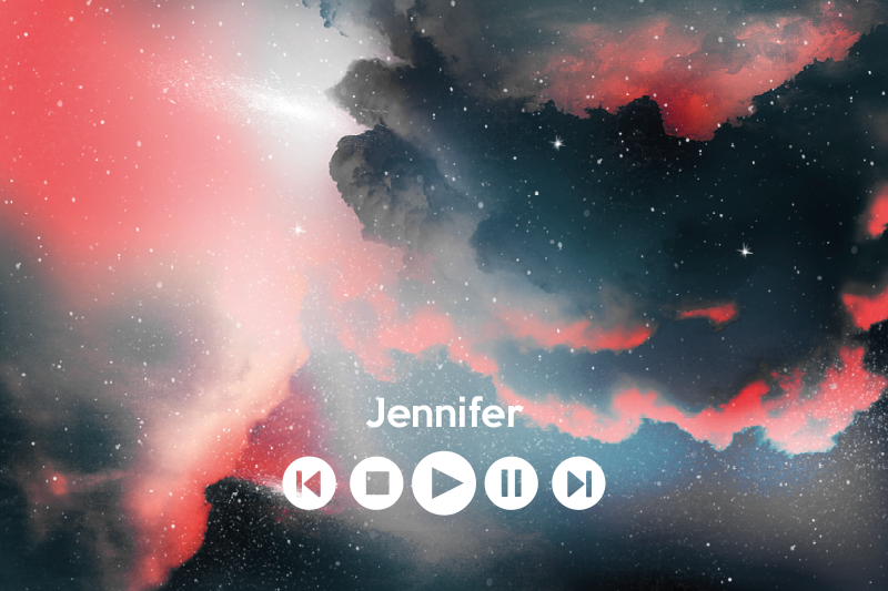 Outer space custom music teenage bedroom vinyl rug - TenStickers